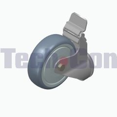 Önbeálló fékezhető kerék D100 TPE